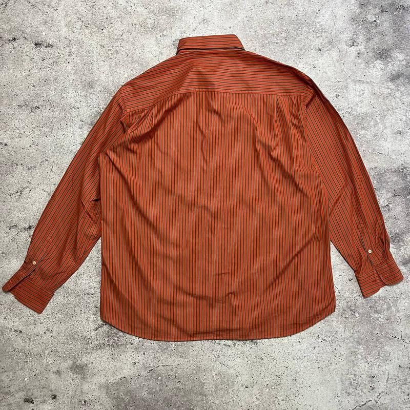 Paul & Shark × Vintage Paul Shark Yachting Striped Terracotta Shirt Size 2XL Size US XXL / EU 58 / 5 - 7 Thumbnail