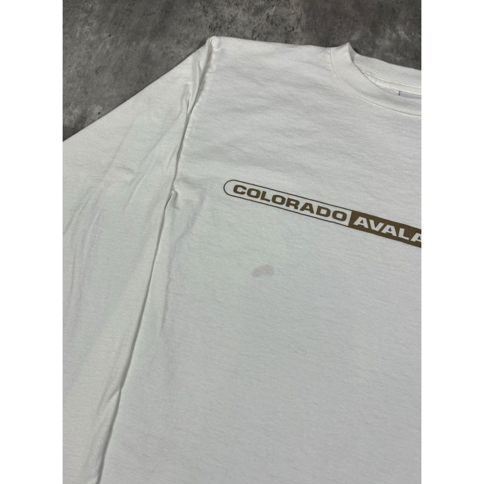 Avalanche VINTAGE CCM Calorado Avalanche Long sleeve T-Shirt Men M Graphic Print White Crew Neck 90s Sports Classic Size US M / EU 48-50 / 2 - 3 Thumbnail