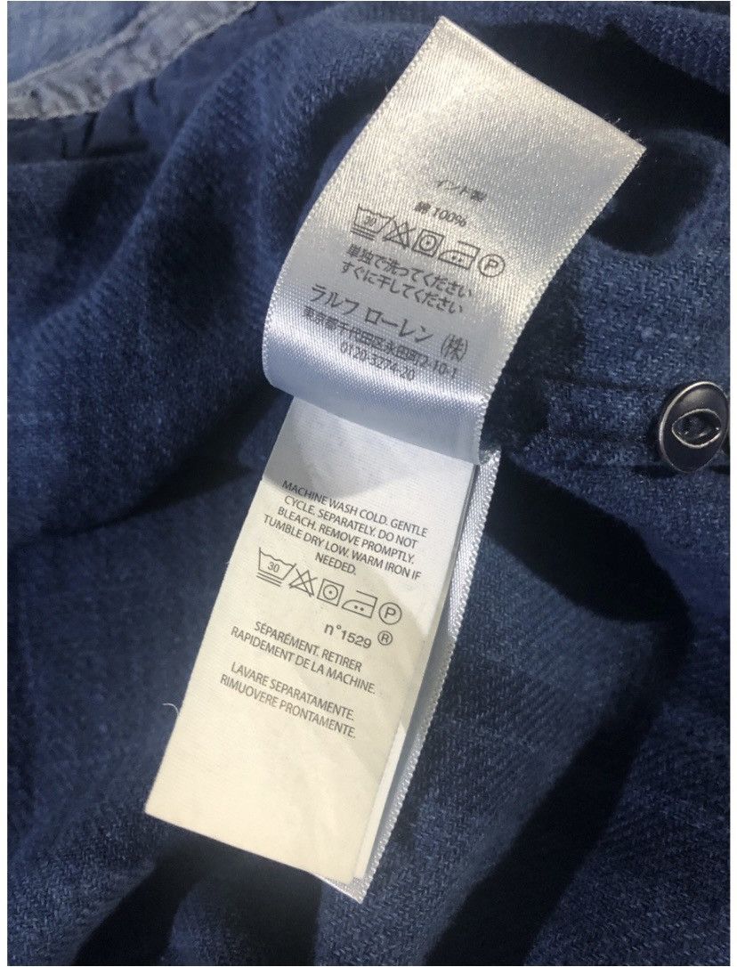 Polo Ralph Lauren PRL plaid blue ombré patchwork distressed wash denim Small Size US S / EU 44-46 / 1 - 10 Thumbnail
