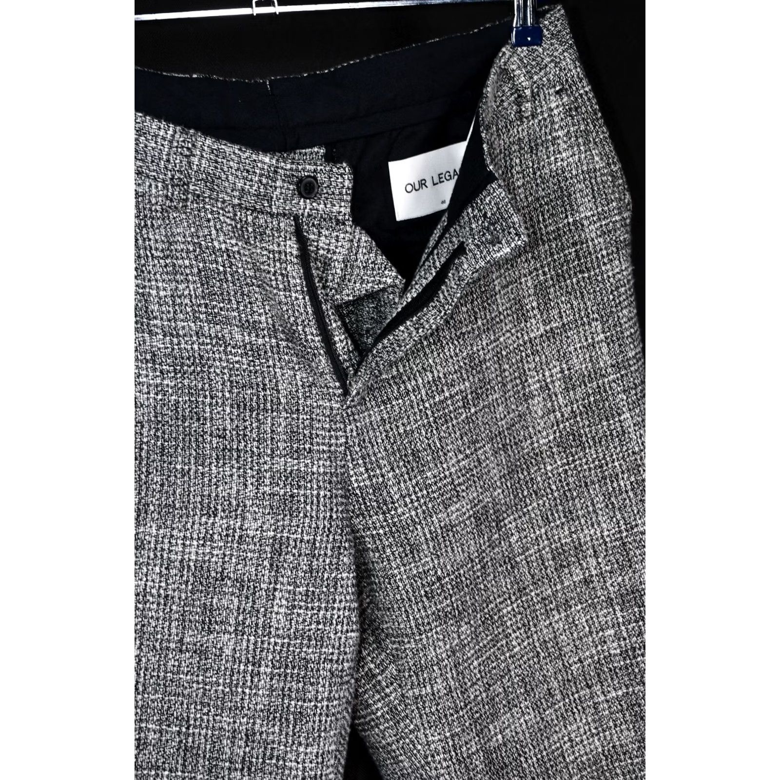 Our Legacy OUR LEGACY BASKETWEAVE FLAME SHIRT 46 GRAY, VINTAGE? Size 46R - 4 Thumbnail