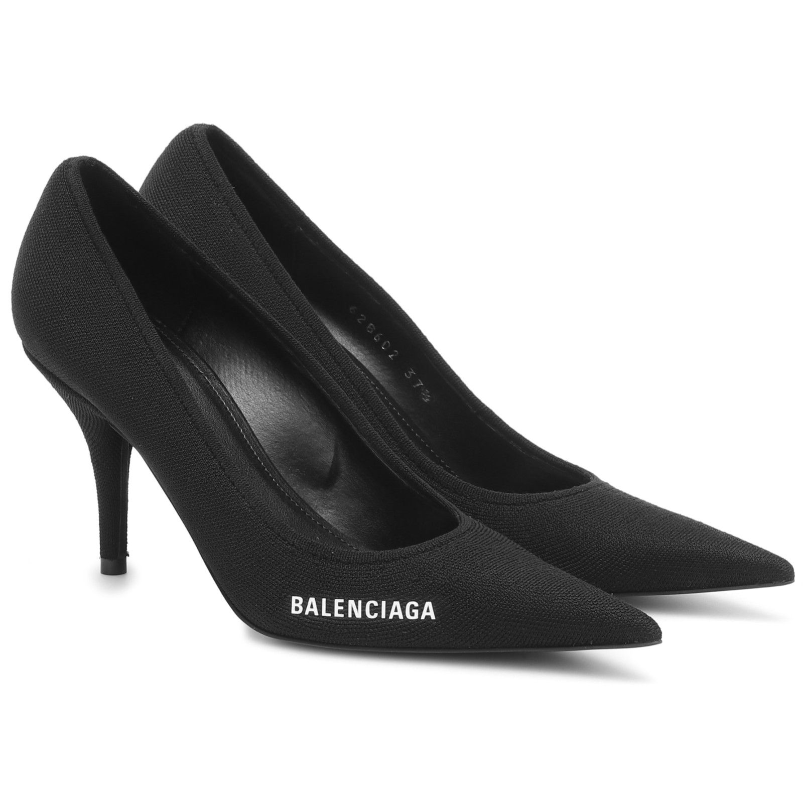 Balenciaga Knife Recycled Knit Logo Pointed Toe Mule Heel Pump 36.5 Size US 6.5 / IT 36.5 - 2 Thumbnail
