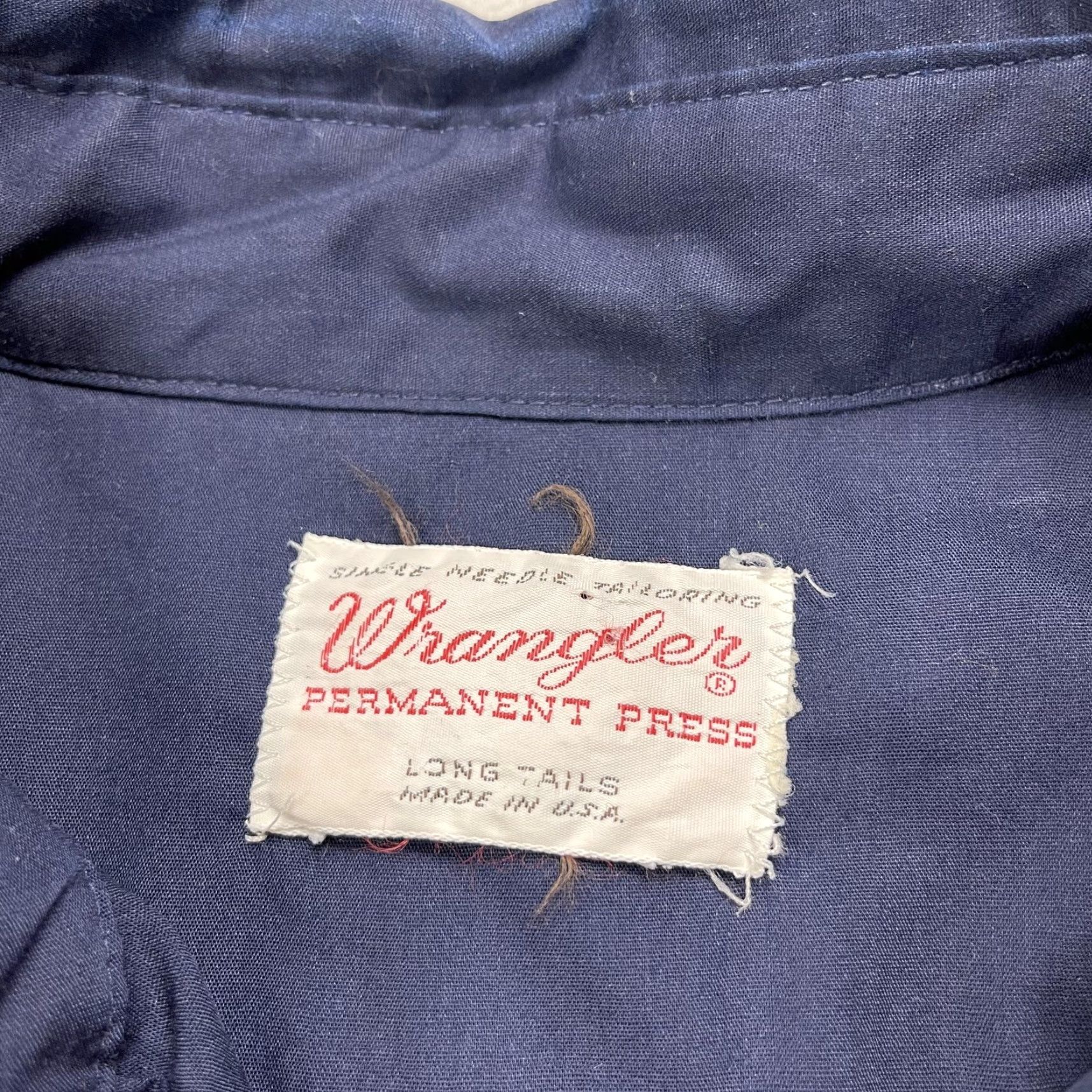 Wrangler VINTAGE Wrangler Shirt Mens XL Blue Long Sleeve Western Snap Long Tails USA Ranch 70s Mens Size US XL / EU 56 / 4 - 4 Thumbnail