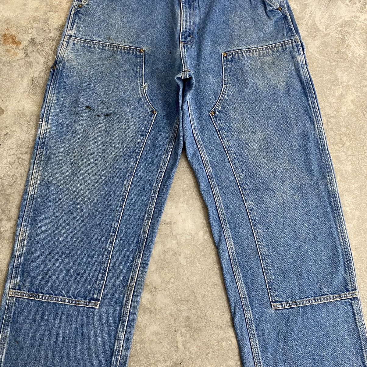 Carhartt VTG Carhartt Double Knee Blue Carpenter Denim Jeans Size US 35 - 6 Thumbnail