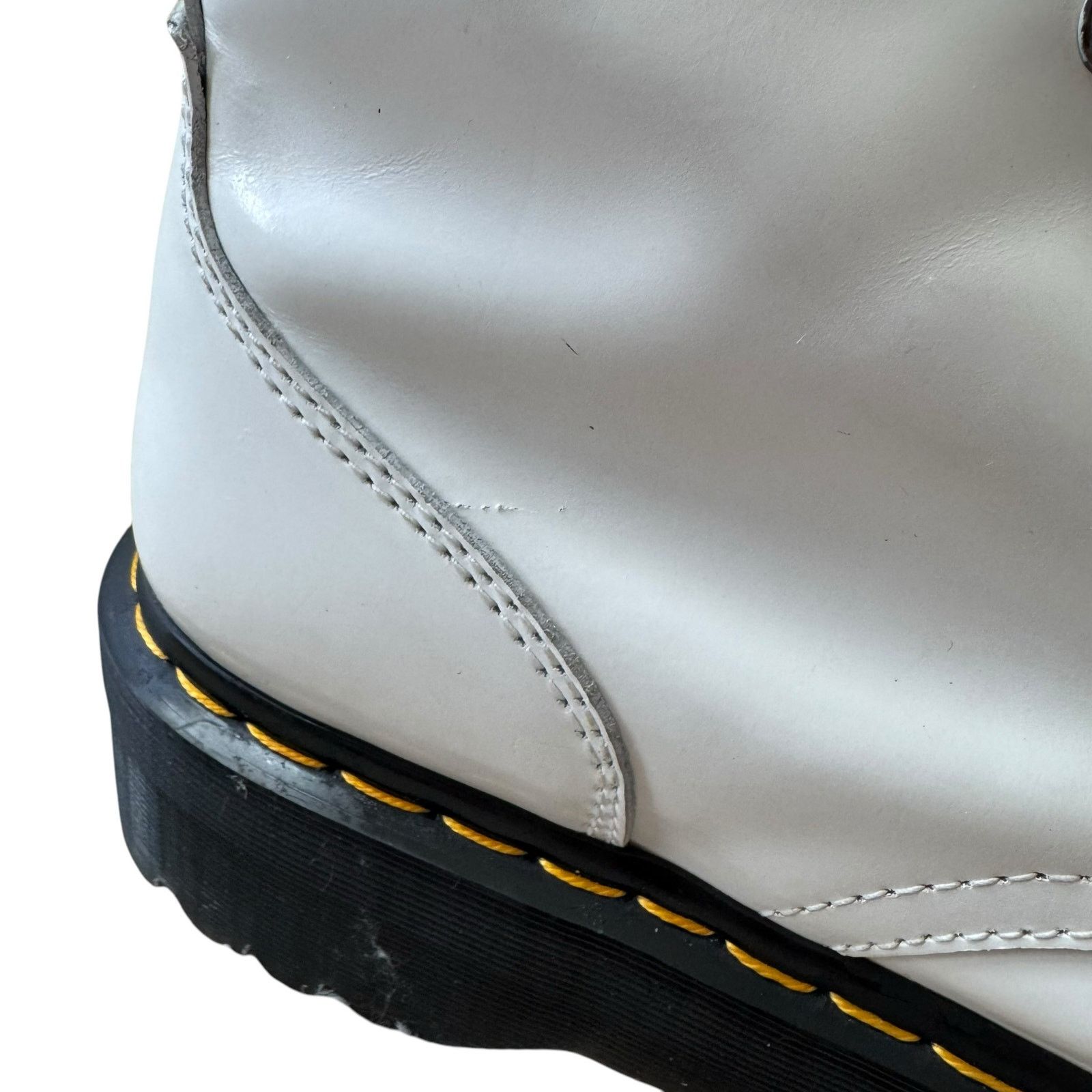 Dr. Martens DR. MARTENS Jadon Platform Boot White Smooth Leather W10/M9 Size US 10 / IT 40 - 9 Thumbnail