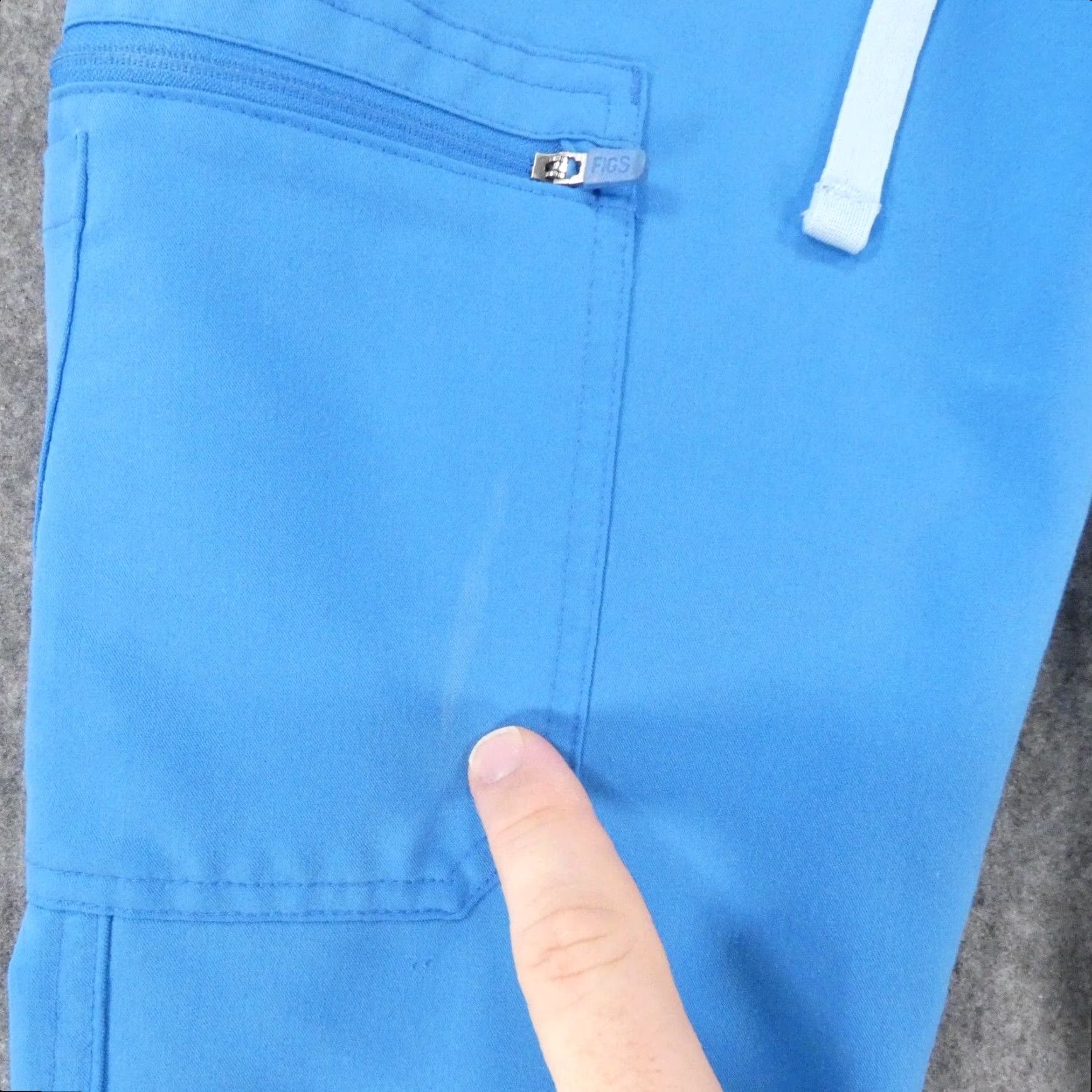 Vintage FIGS Scrub Pants Womens 2XS/P Blue Drawstring Medical Solid Size 24" / US 00 / IT 34 - 5 Thumbnail