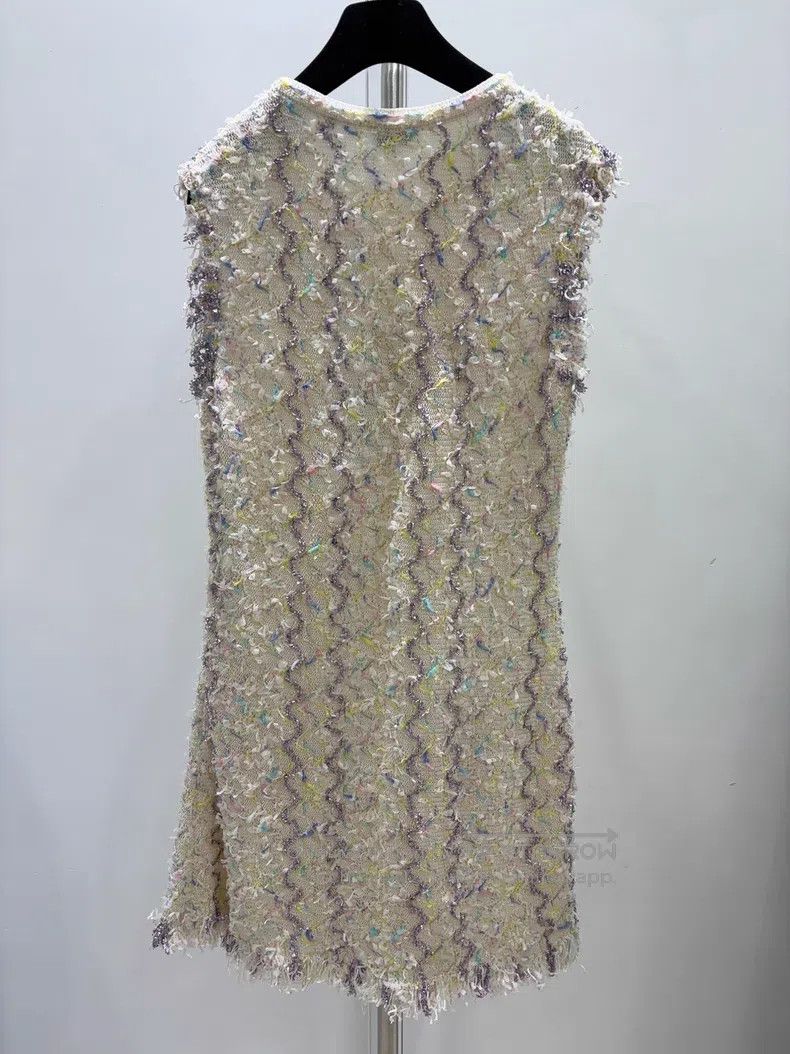 Chanel Chanel Illusion tassel knitted dress Size S / US 4 / IT 40 - 2 Thumbnail