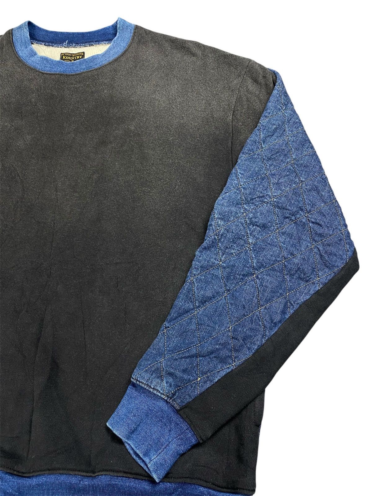 Kapital Kapital Kountry Indigo Waffle Two-Tone Sweater Size US L / EU 52-54 / 3 - 5 Thumbnail