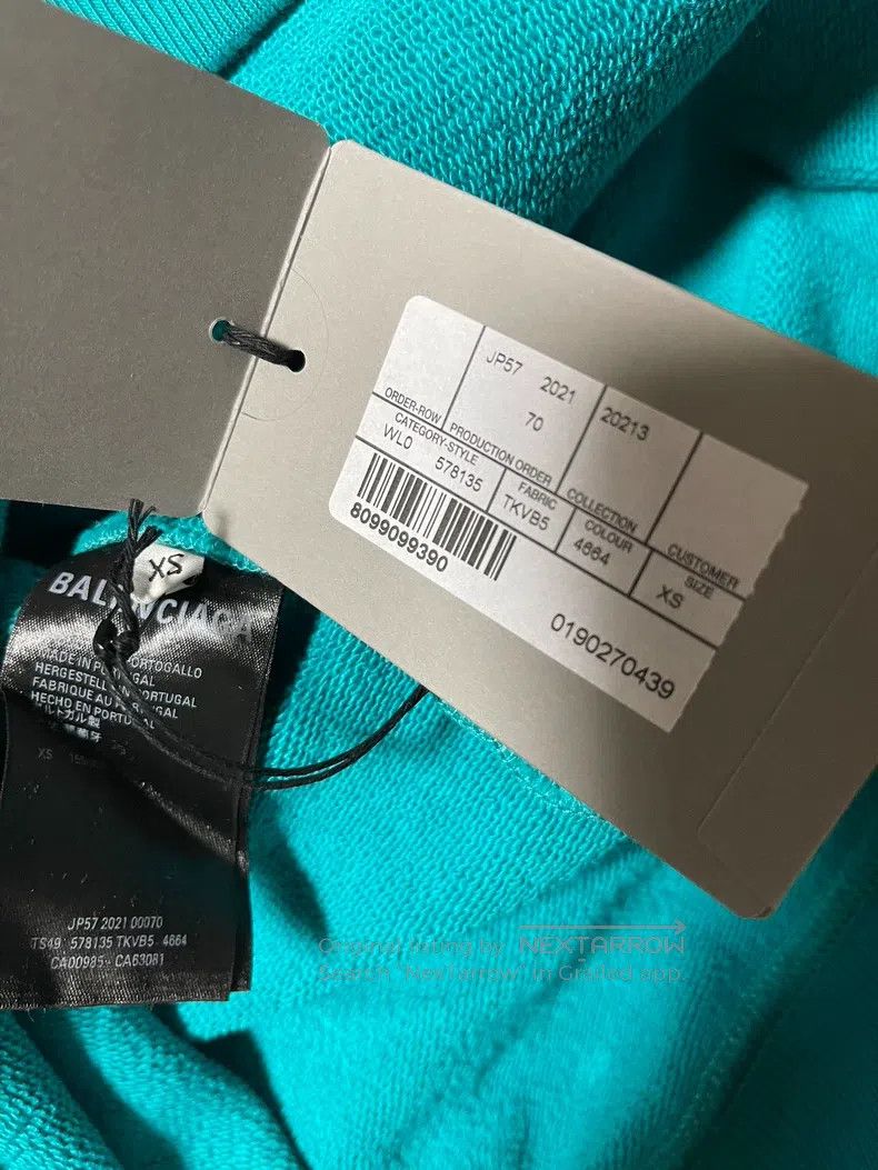 Balenciaga Balenciaga Logo Embroidered Hooded Sweatshirt Size US XS / EU 42 / 0 - 8 Thumbnail