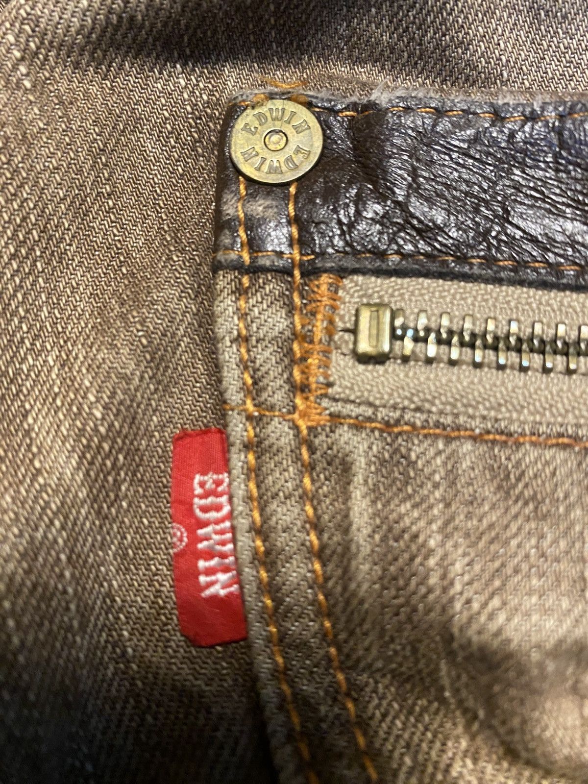Edwin ‼️Insane Distressed EDWIN 503 Jeans Back pocket Zipper ‼️ Size US 34 / EU 50 - 11 Thumbnail