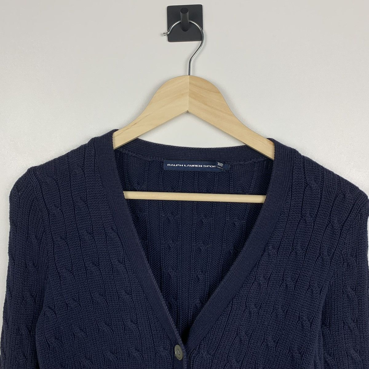 Ralph Lauren Sport Vintage Ralph Lauren Sport Cable Knit Cardigan Navy Blue XS Size XS / US 0-2 / IT 36-38 - 6 Thumbnail