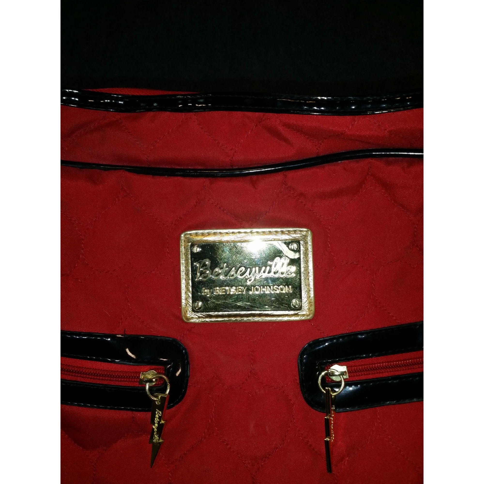 Betsey Johnson Betsey Johnson Betseyville Quilted Red Carry On Travel Plane Size ONE SIZE - 2 Thumbnail