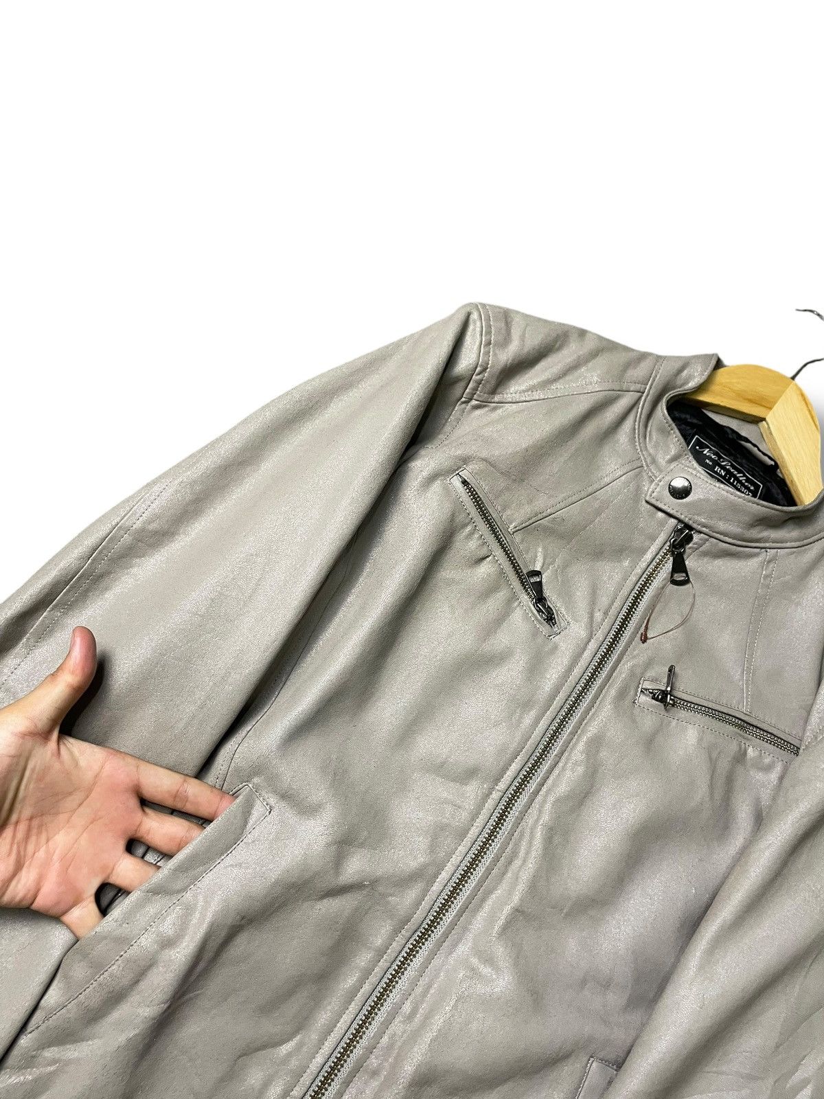 Japanese Brand × Uniqlo × Vintage Uniqlo Neo Garment Leather Jacket (107) Size US M / EU 48-50 / 2 - 5 Thumbnail