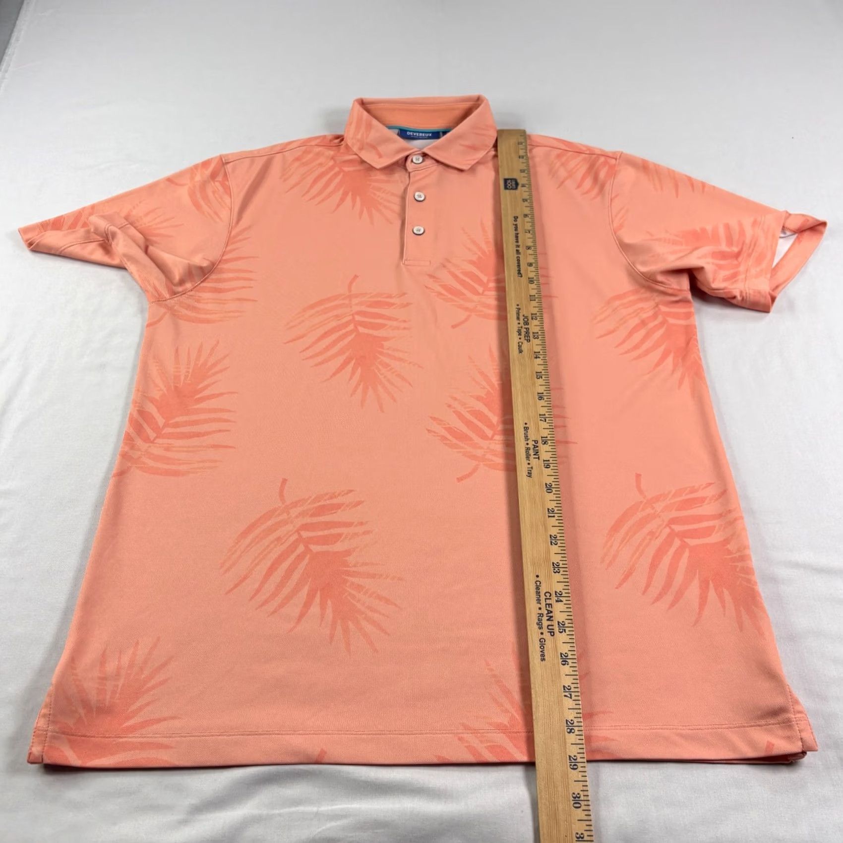Vintage VINTAGE Devereux Golf Shirt Mens Medium Orange Floral Polo Stretch Performance Size US M / EU 48-50 / 2 - 5 Thumbnail
