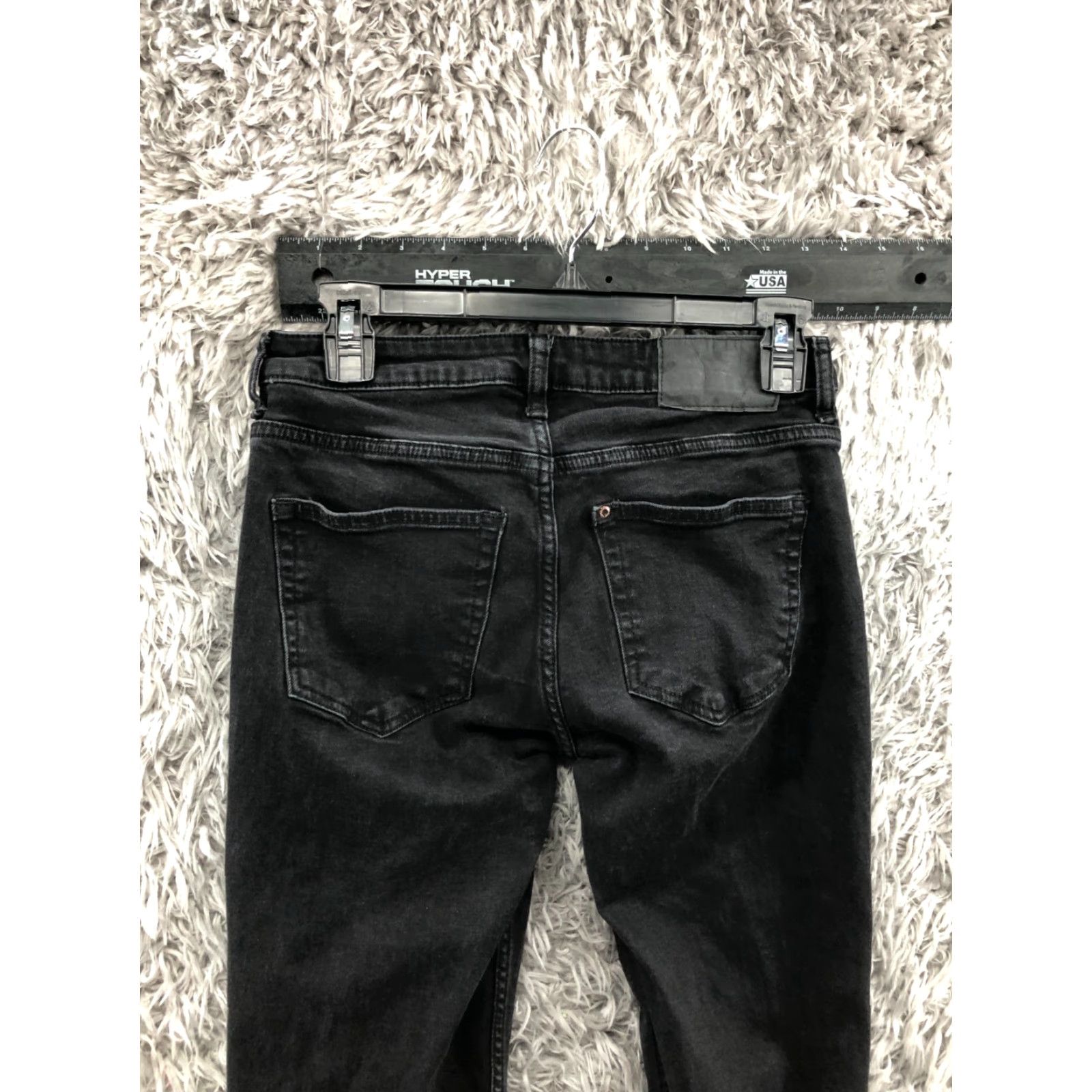 H&M H&M Jeans Women's Dark Wash Black Skinny 27 Regular 5-Pocket Denim Comfort Zipper Button Belt Loops Inseam 27 Size 27" / US 4 / IT 40 - 7 Thumbnail
