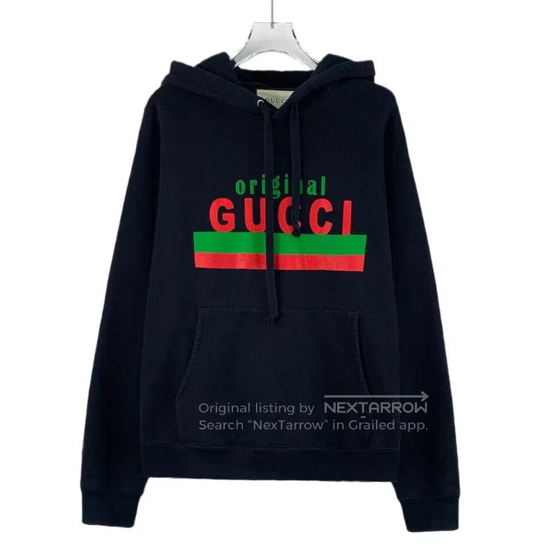 Gucci Gucci Black logo striped printed cotton hooded drawstring Size US XS / EU 42 / 0 - 1 Thumbnail