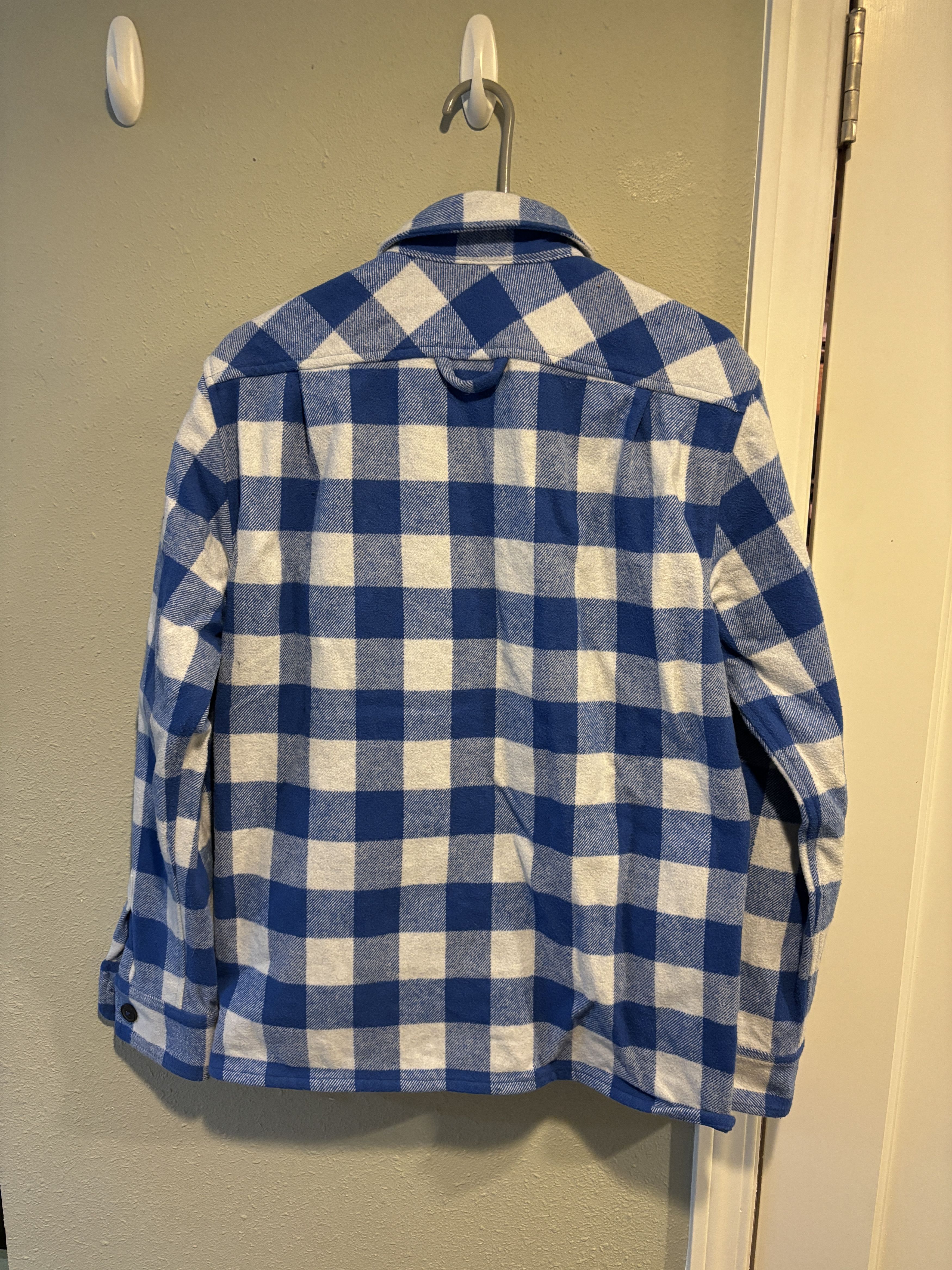 Other Anian Men's Buffalo Plaid Blue-White heavy cotton flannel Size US S / EU 44-46 / 1 - 2 Thumbnail