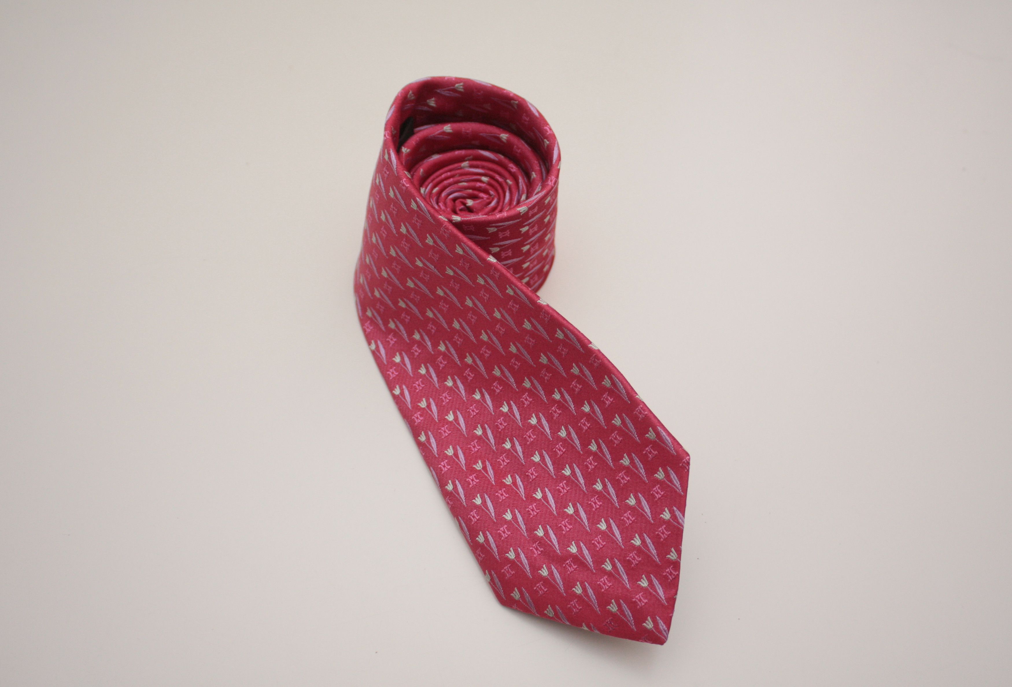Celine Celine Red Silk Tie Made In Italy Size ONE SIZE - 3 Thumbnail