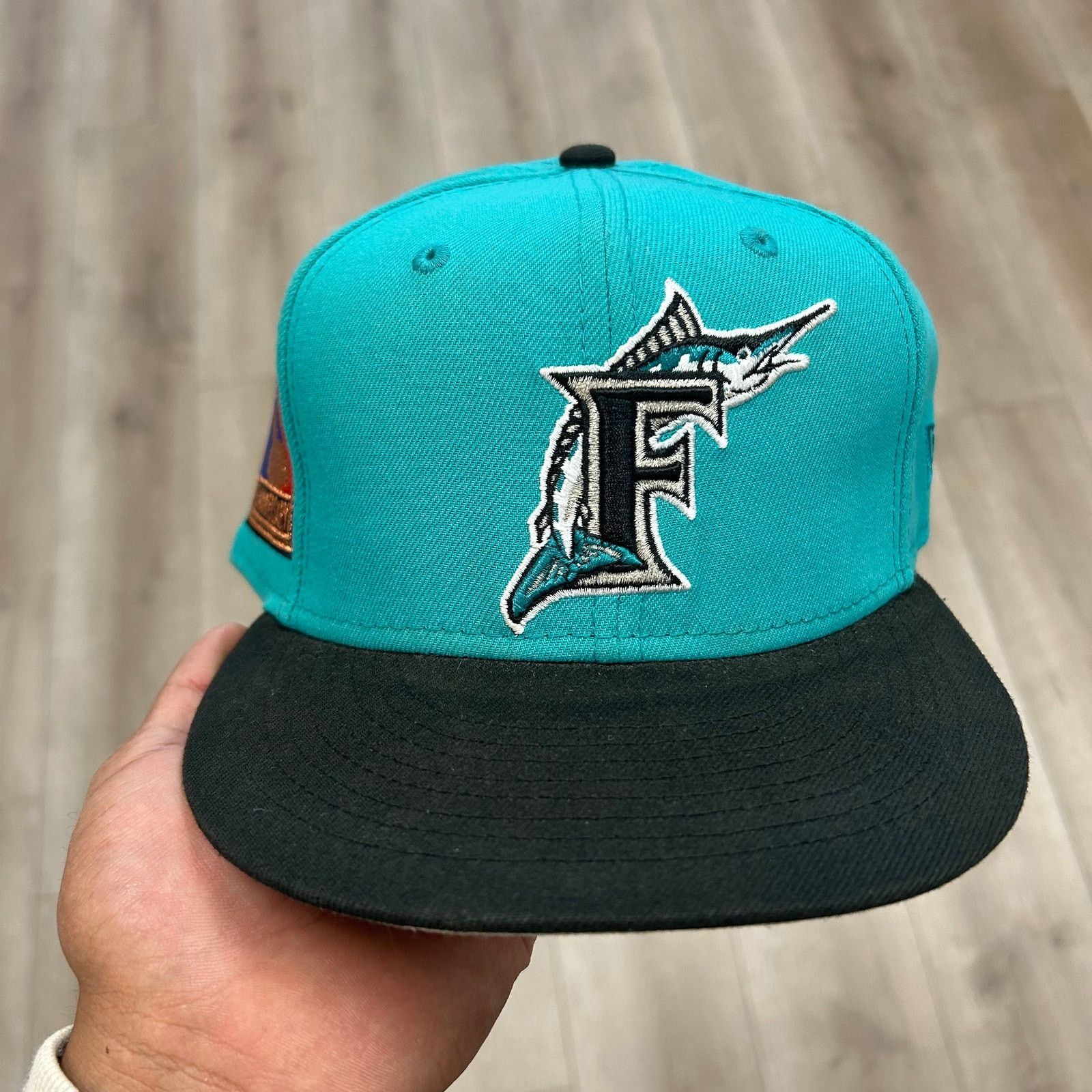 New Era Florida Miami Marlins MLB 125th Anniversary Fitted Hat 7 5/8 Size ONE SIZE - 2 Thumbnail