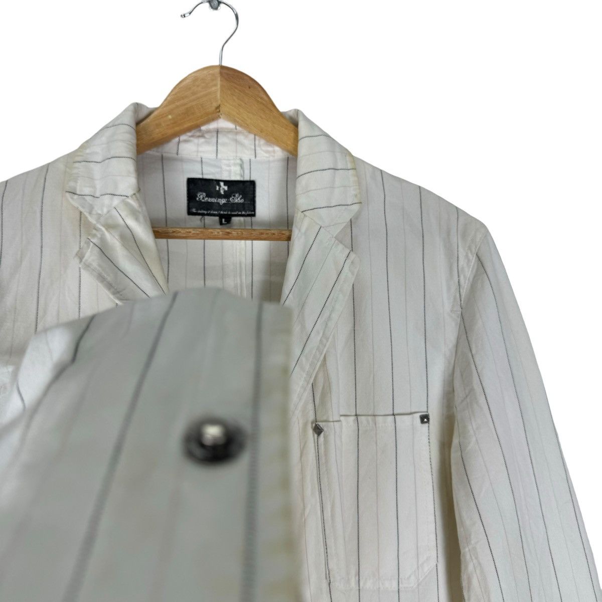 If Six Was Nine ⚡️BERNING SHO STUD STRIPED BUTTON JACKET Size US L / EU 52-54 / 3 - 6 Thumbnail