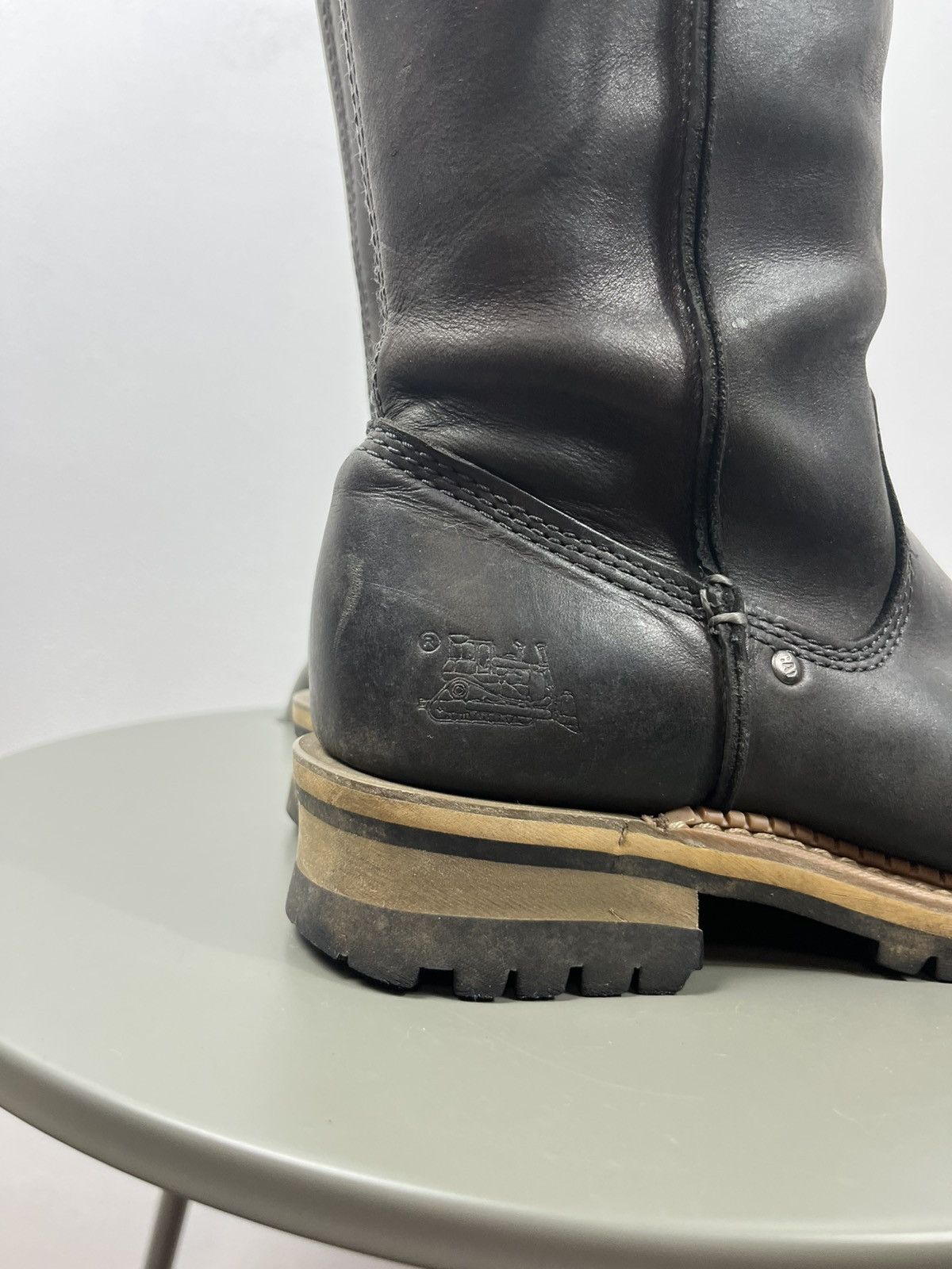 Caterpillar CAT black leather engineer boots rugged work style size 37 Size US 6 / IT 36 - 5 Thumbnail