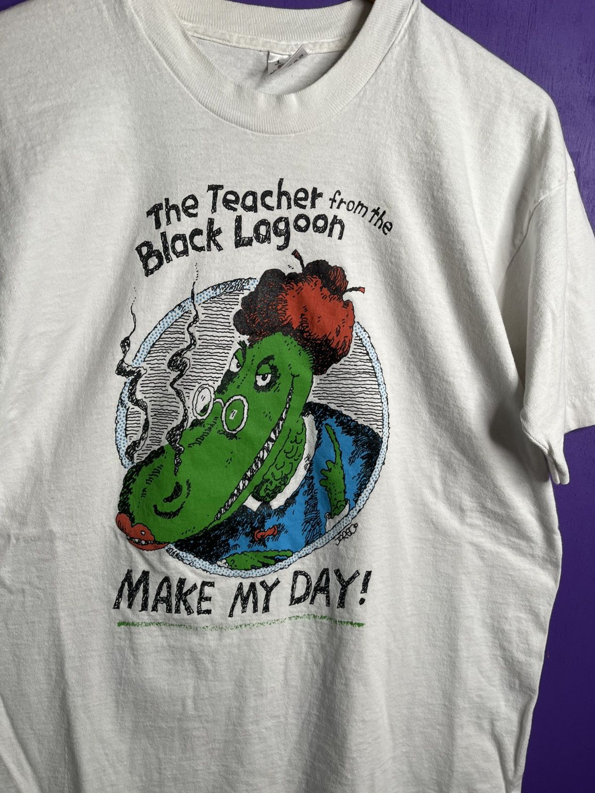 Vintage Vintage 90s The teacher from the black lagoon book t-shirt Size US L / EU 52-54 / 3 - 3 Thumbnail