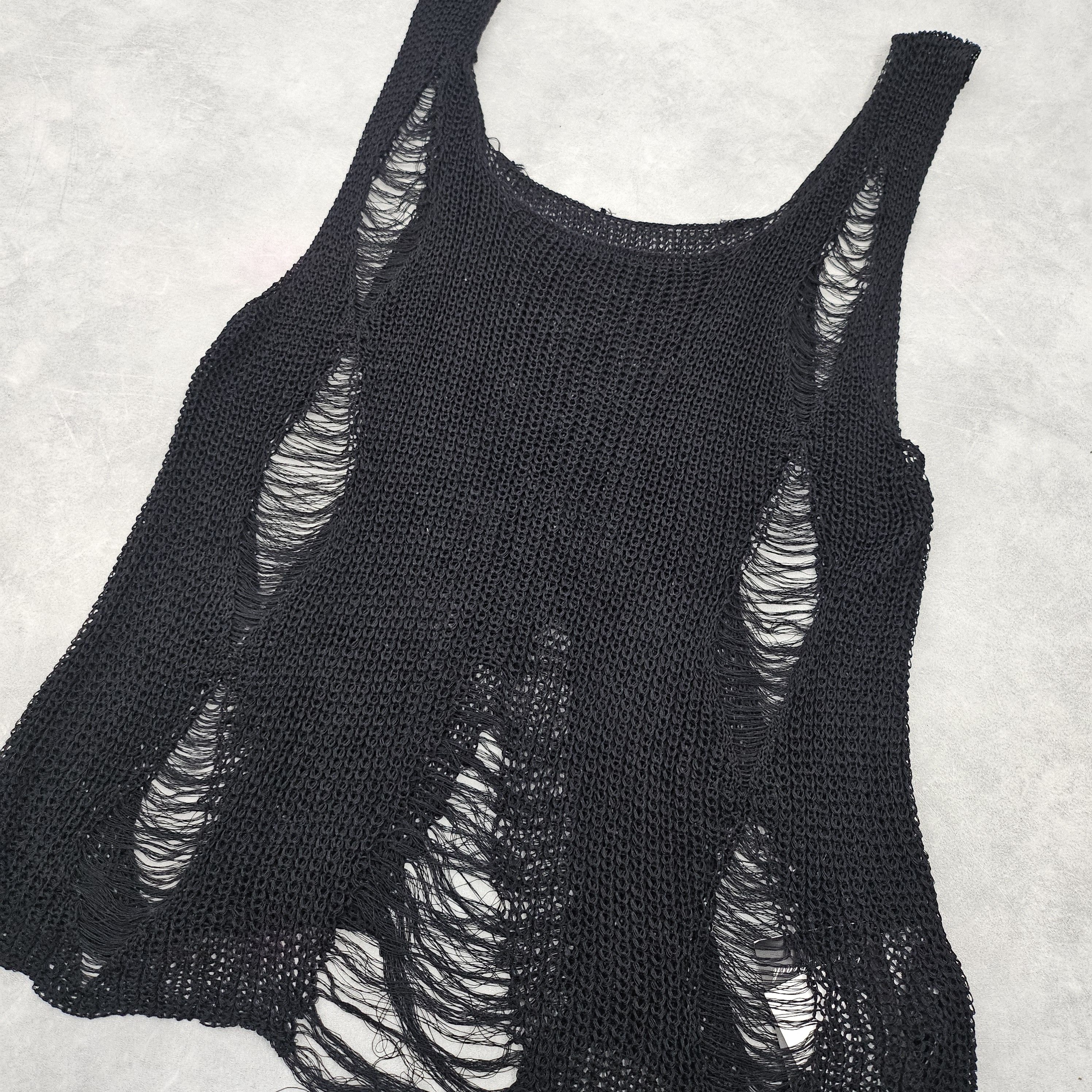 Japanese Brand Distressed mesh tank tops japaness brand Size US M / EU 48-50 / 2 - 2 Thumbnail