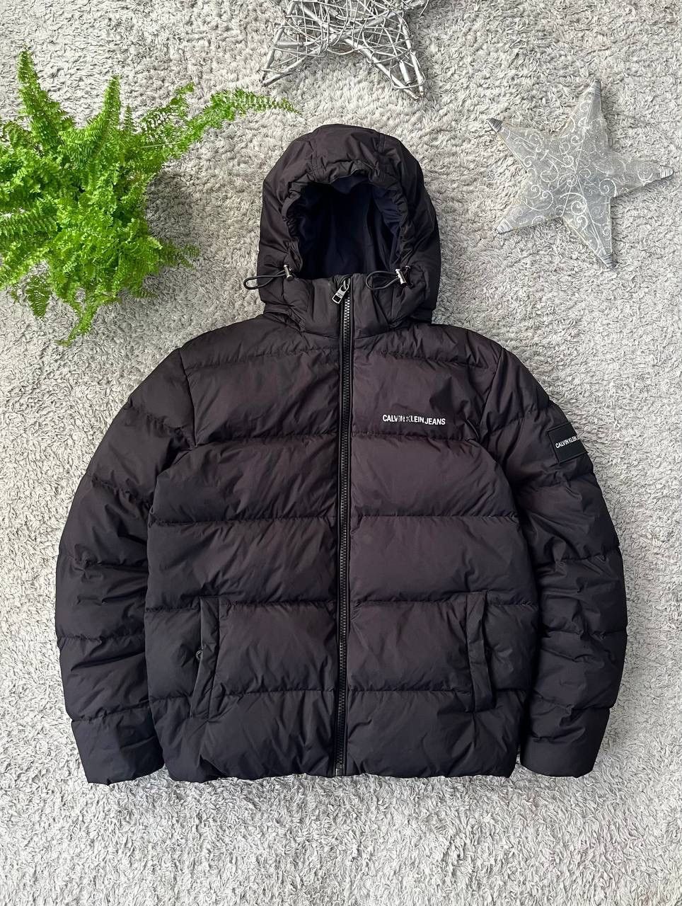 Calvin Klein Puffer Light Jacket Streetwear Vintage Logo