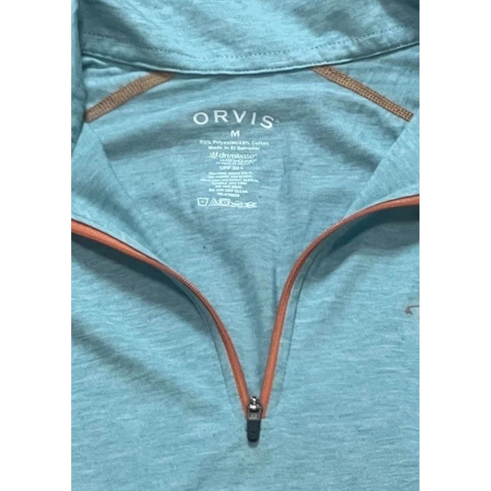Orvis Orvis Dri-Release Quarter Zip Pullover Shirt Aqua Blue UPF 30 Men’s Medium Size US M / EU 48-50 / 2 - 4 Thumbnail