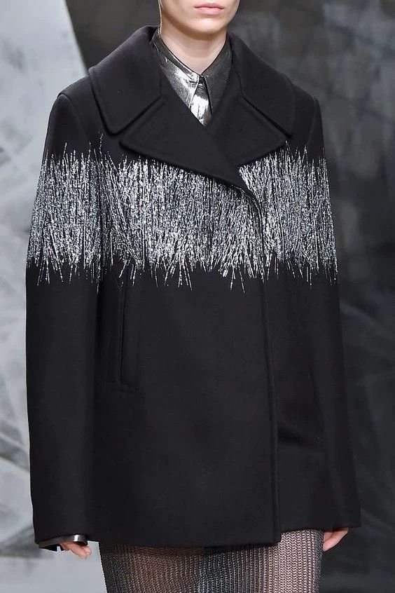 Jil Sander Jil Sander Silver thread embroidered jacket Size 4XL / US 24-26 - 2 Thumbnail