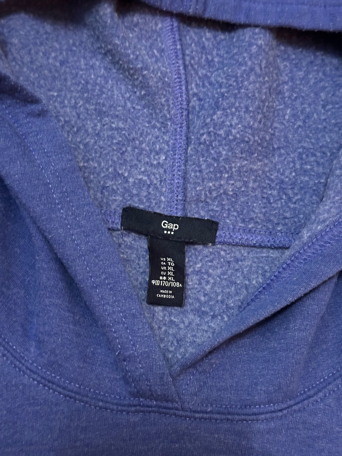 Gap GAP Hoodie Purple White Big Center Logo Size US XL / EU 56 / 4 - 2 Thumbnail