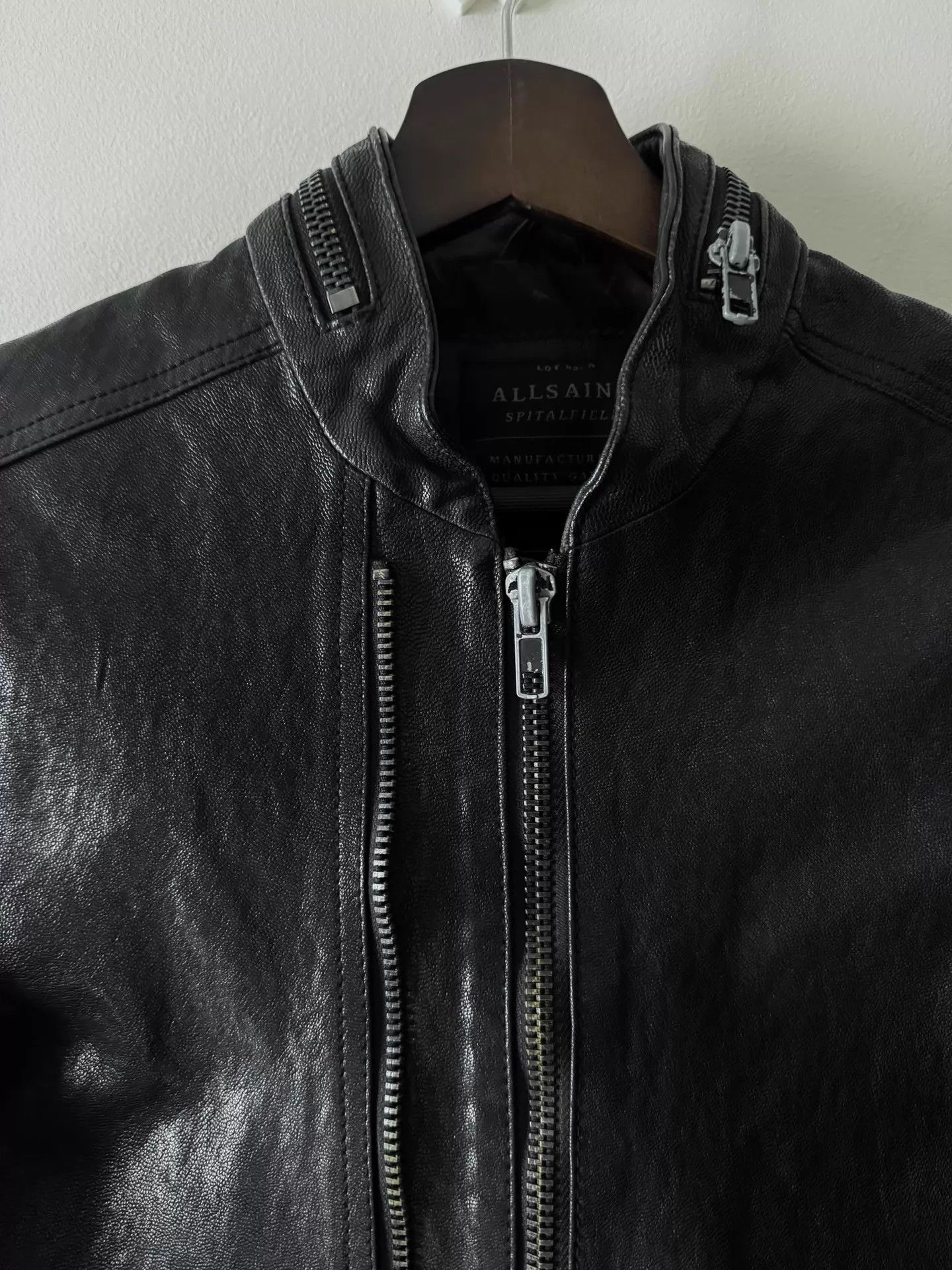 Allsaints All Saints 00s Multi-Zip Goatskin Slim Fit Leather Jacket S Size S / US 4 / IT 40 - 1 Thumbnail