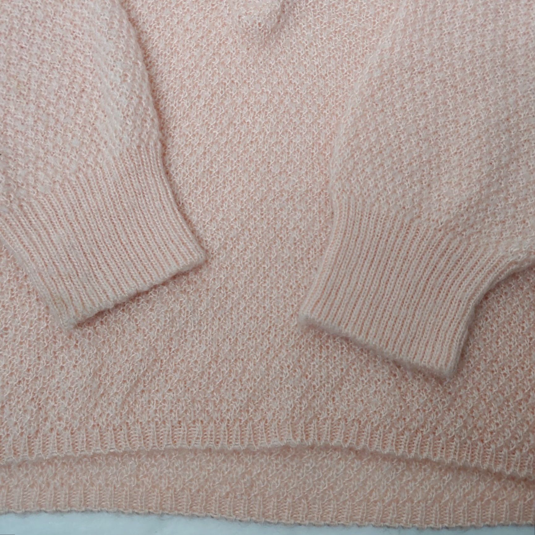 Vintage VINTAGE Sue Brett Sweater Medium Peach Pullover Shawl Collar 1980s Womens Size M / US 6-8 / IT 42-44 - 7 Thumbnail