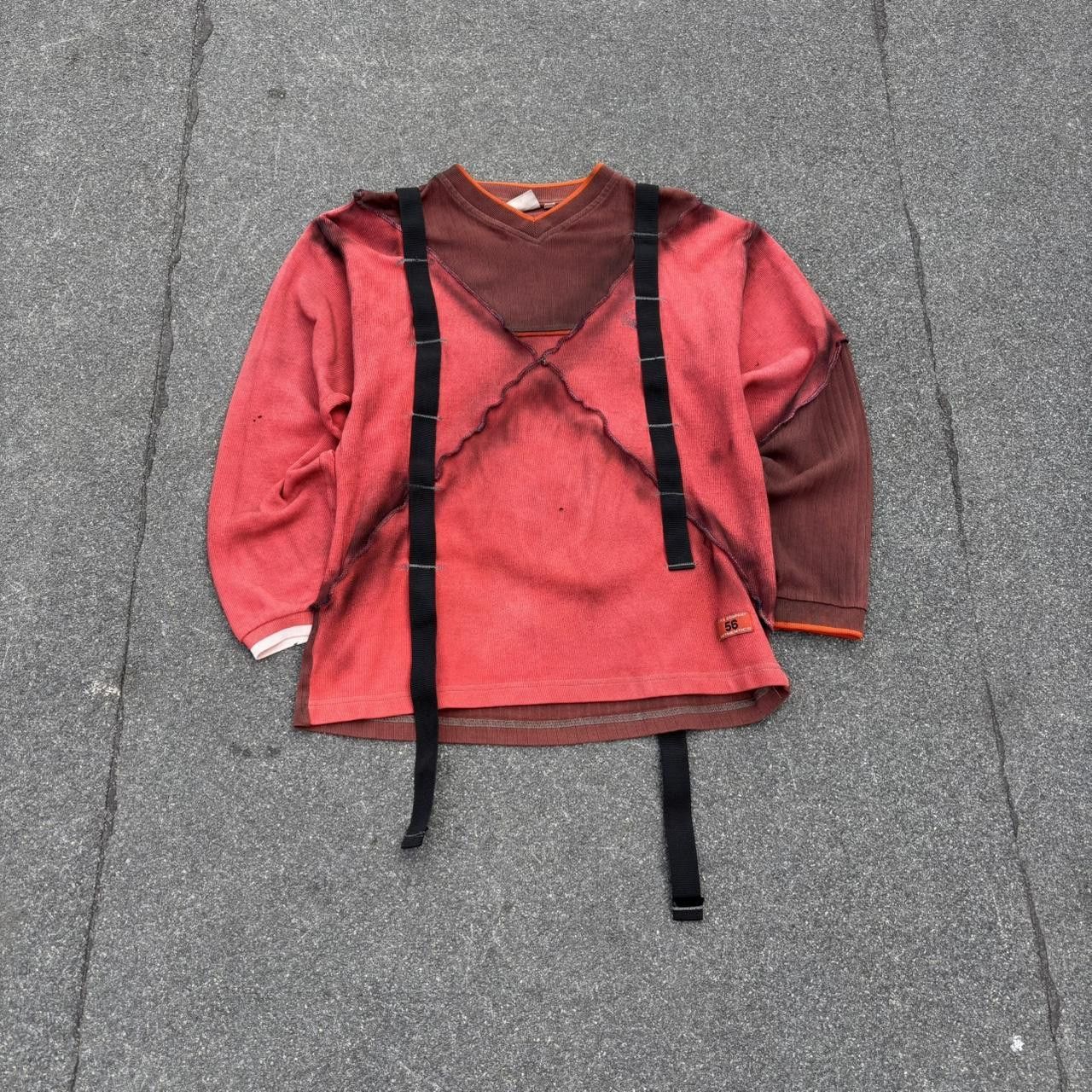 Japanese Brand × Vintage Vintage y2k 90s cut and sewn cross bondage jumper Size US L / EU 52-54 / 3 - 1 Thumbnail