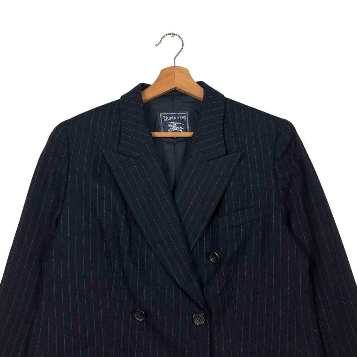 Burberry 🔥VINTAGE BURBERRYS COATS STRIPED DESIGN DOUBLE BREAST Size US M / EU 48-50 / 2 - 5 Thumbnail