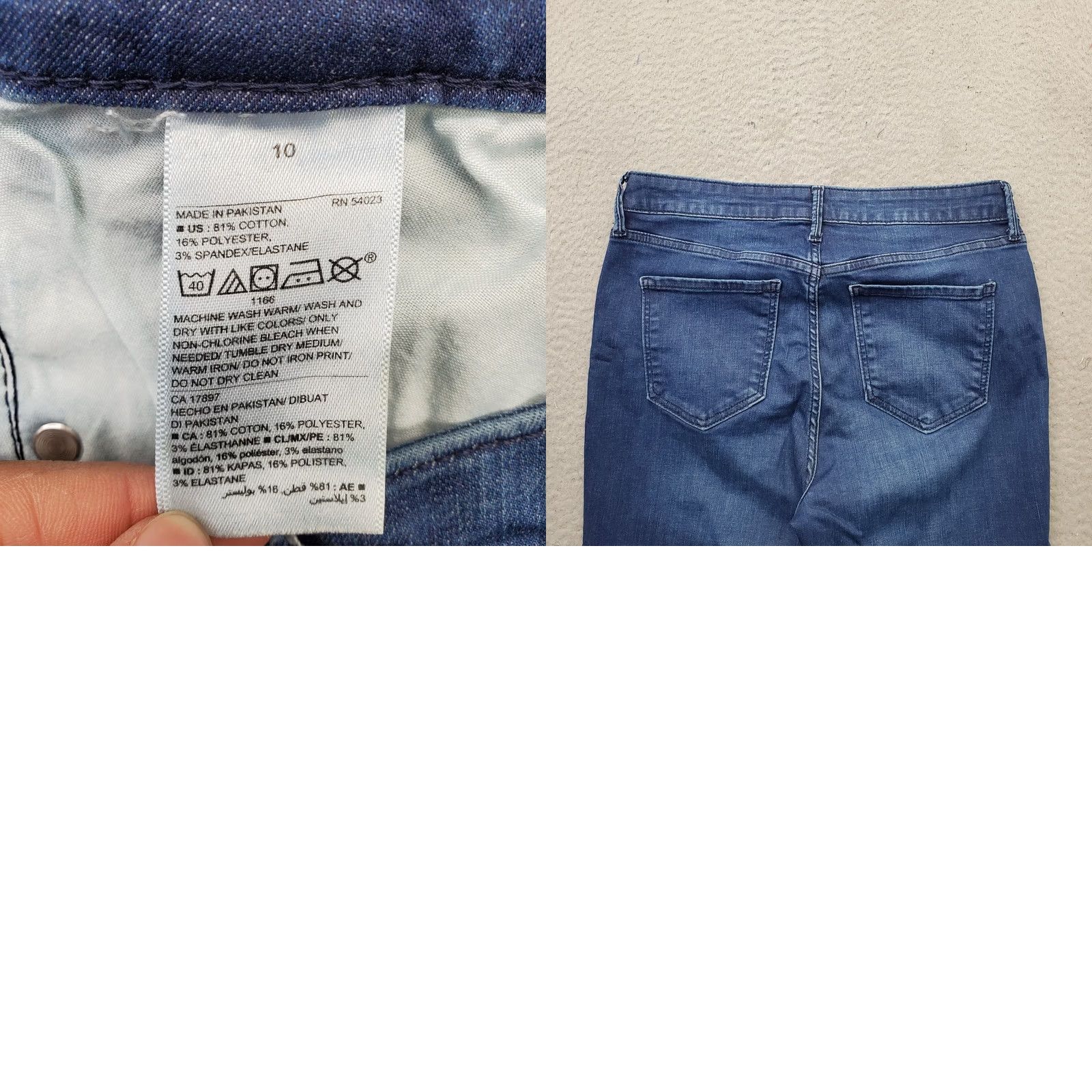 Old Navy Old Navy Rockstar Jeans Women 10 Blue Denim Super Skinny Built in Sculpt Raw Hem Jeans Womens Size 10 Blue Denim 5-Pocket Design Regular Fit Size 32" / US 10 / IT 46 - 8 Thumbnail