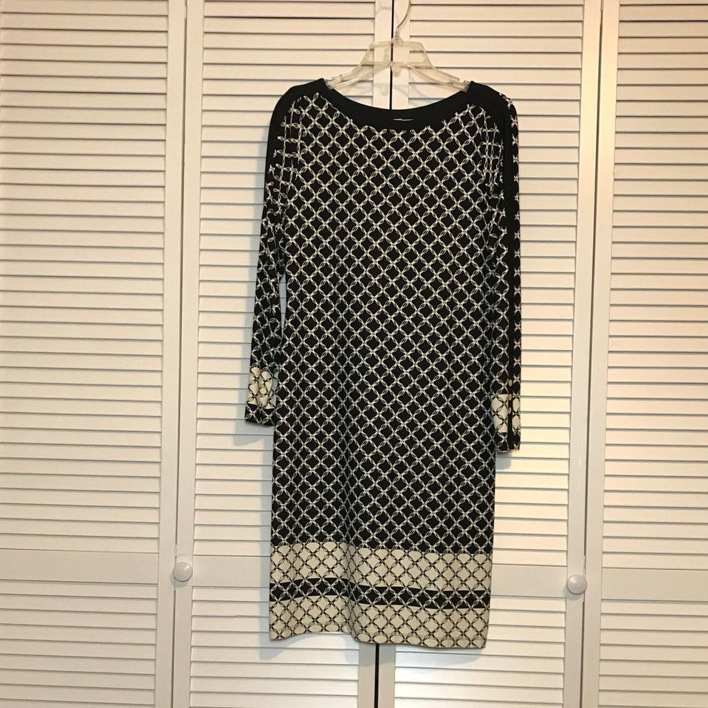 Other NWT Max Studio Geometric Round Long Sleeve Shift Dress XL Size XL / US 12-14 / IT 48-50 - 1 Thumbnail