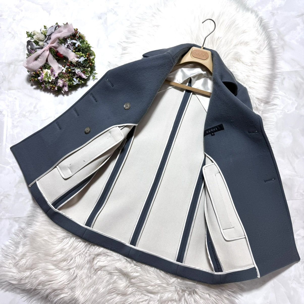 Gucci Gucci silver button double jacket peacoat size 36 pale Size XS / US 0-2 / IT 36-38 - 10 Thumbnail