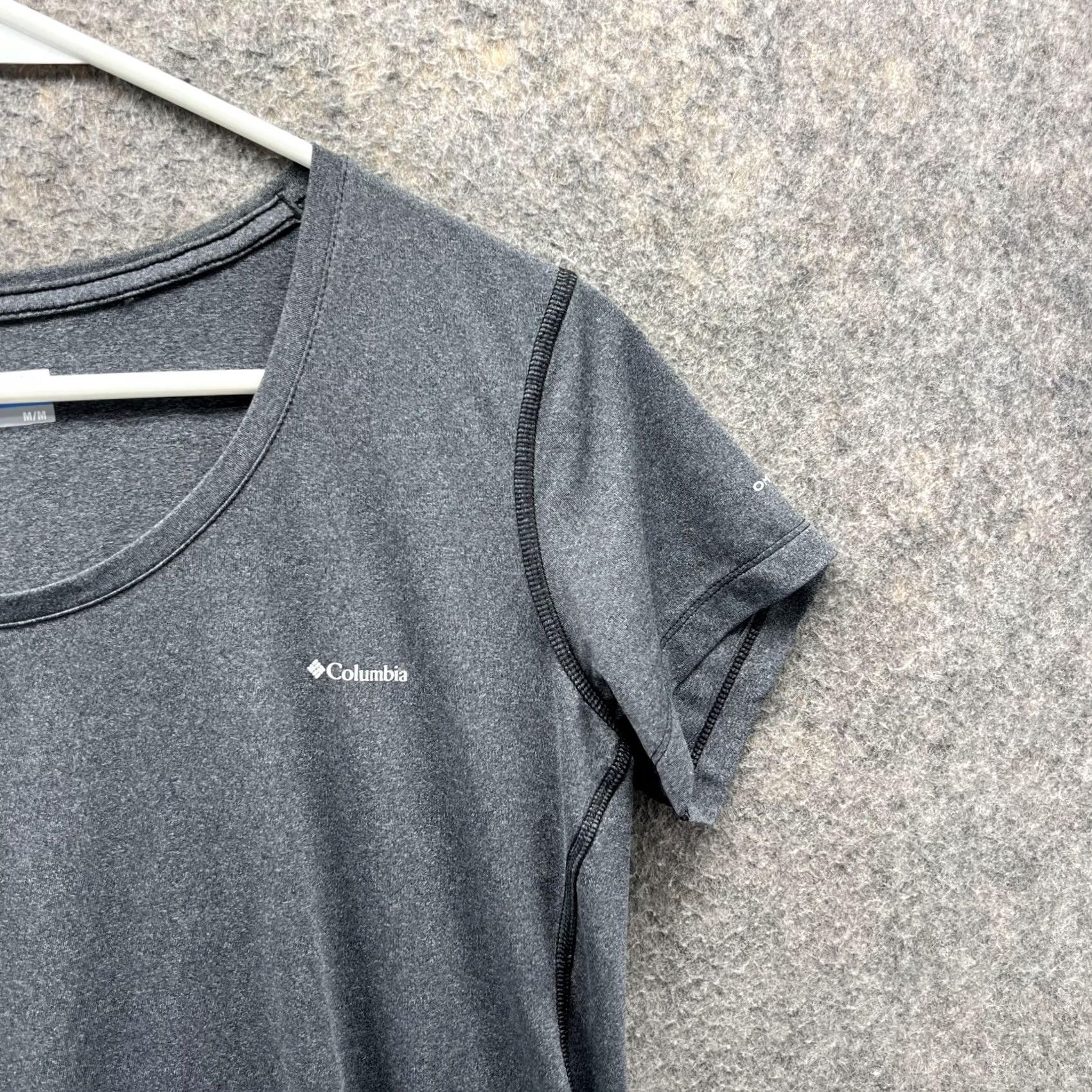 Vintage Columbia Shirts Women Medium Heather Gray Athletic Omni Wick Stretch Shirt Ladies Gray All Seasons Short Sleeve Pullover Casual Size L / US 10 / IT 46 - 4 Thumbnail