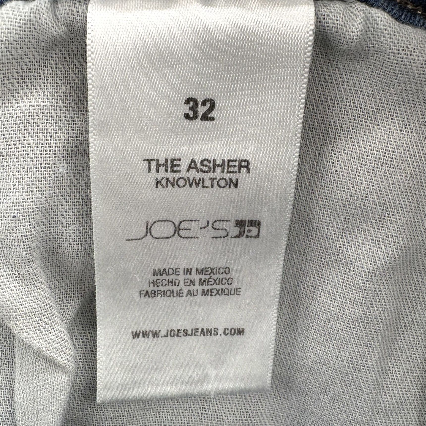 Vintage Joe's Jeans The Asher Knowlton Jeans Mens 32x27 Slim Straight Blue Denim Stretch Pockets Zip 32 Inseam Medium Cotton Blend Regular Jeans Mens Size US 32 / EU 48 - 6 Thumbnail