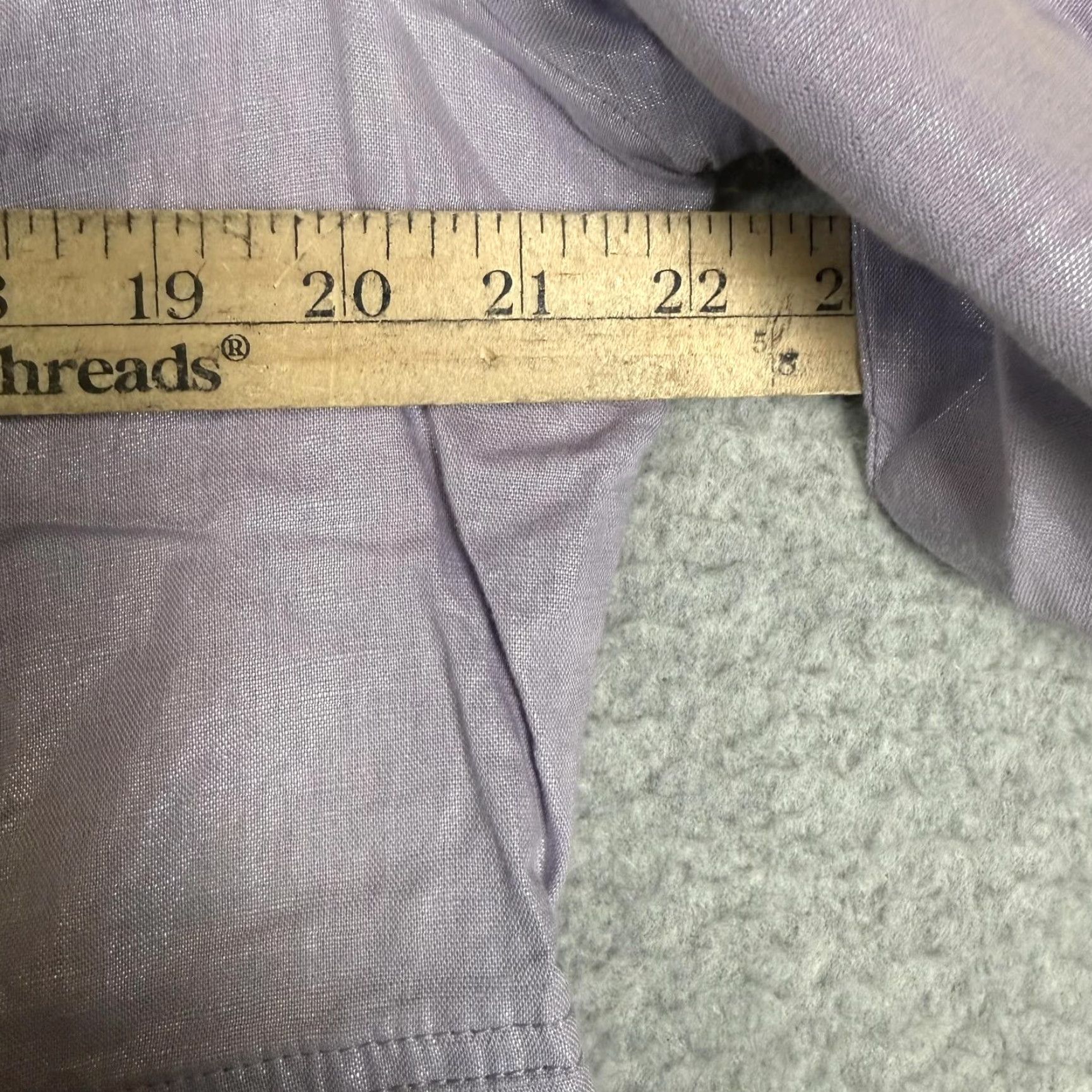 Vintage Chico's Jacket Linen Blend Button Down Lavender Purple Metallic Sheen Pockets Womens Size 2 Regular Boys? Size XS / US 0-2 / IT 36-38 - 5 Thumbnail