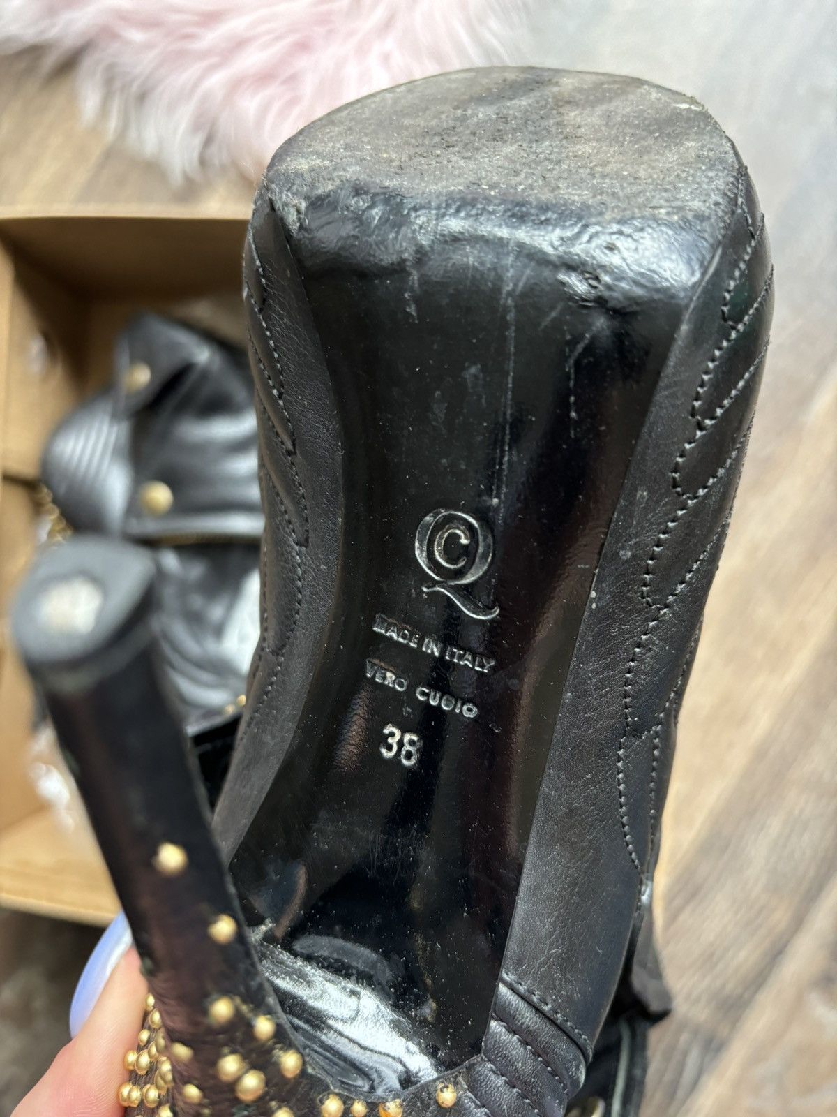 Alexander McQueen × Vintage ALEXANDER MCQUEEN SKULL HEELS LEATHER ARCHIVE SHOES BOOTS Size US 8 / IT 38 - 11 Thumbnail