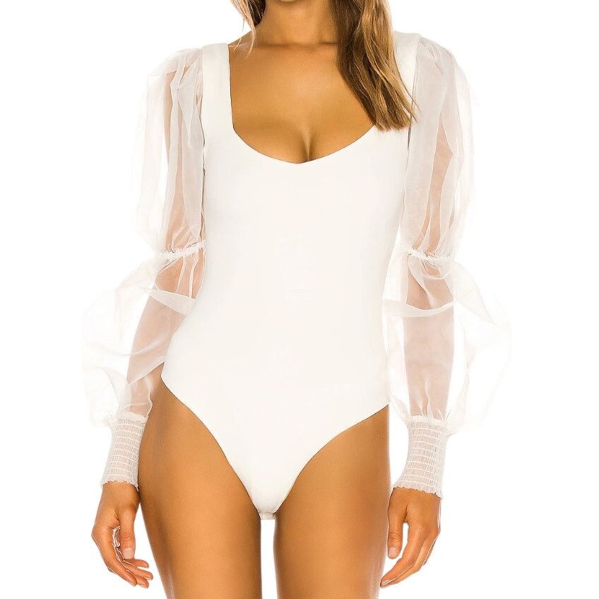 NBD NBD Blaine Bodysuit in White, Size XXS Size XXS / US 00 / IT 34 - 2 Thumbnail