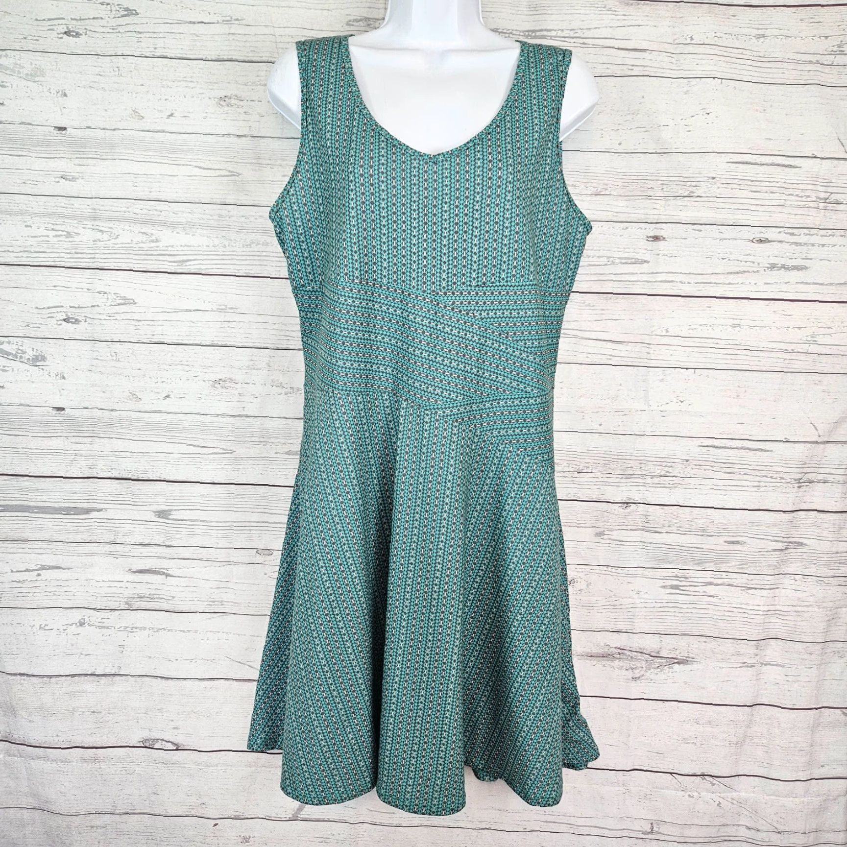 Prana prAna Amelie Dress Womens L Gray Green Sleeveless V-Neck A-Line |  Grailed