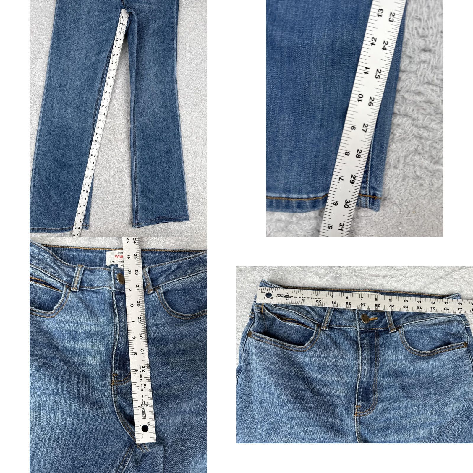 Wrangler Wrangler Jeans Womens 8/29 Blue Mid Rise Straight Leg Bootcut Stretch Denim Jeans Size 30" / US 8 / IT 44 - 8 Thumbnail