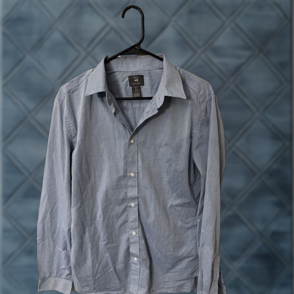 slim fit dress slacks Linen Shirt main image 1