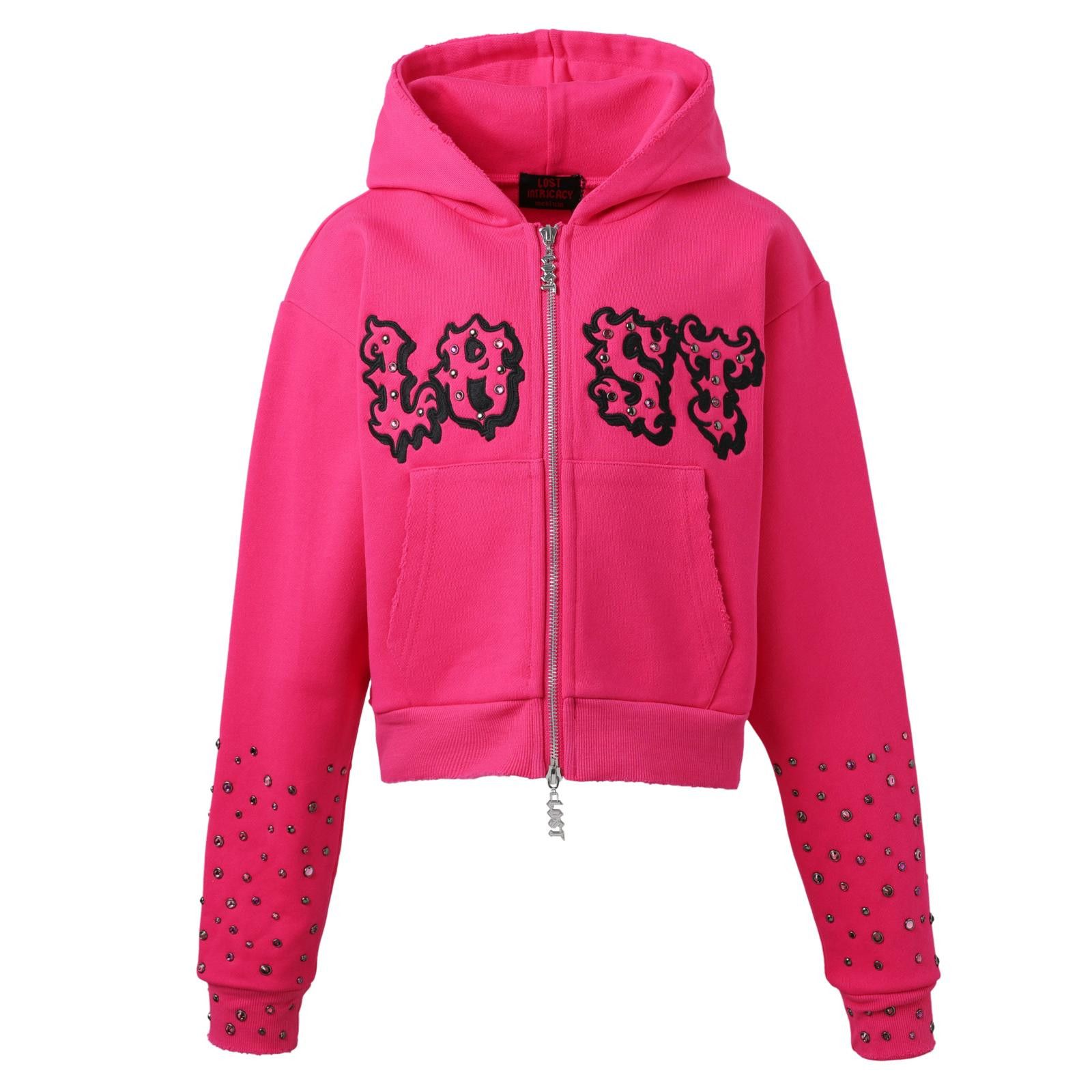 Other Lost Intricacy 'Patch' Hot Pink Full Zip Hoodie (Women's) Size S / US 4 / IT 40 - 1 Preview