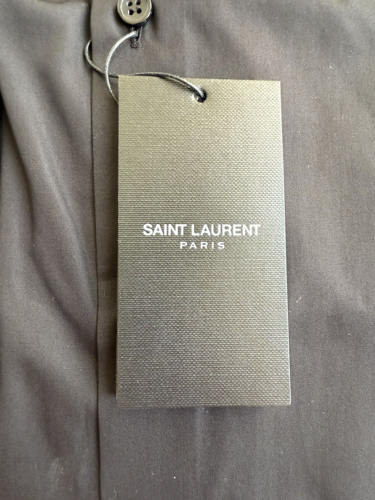 Saint Laurent Paris $760 40 BNWT Saint Laurent black shirt Sz 40 poplin Size 40R - 5 Thumbnail