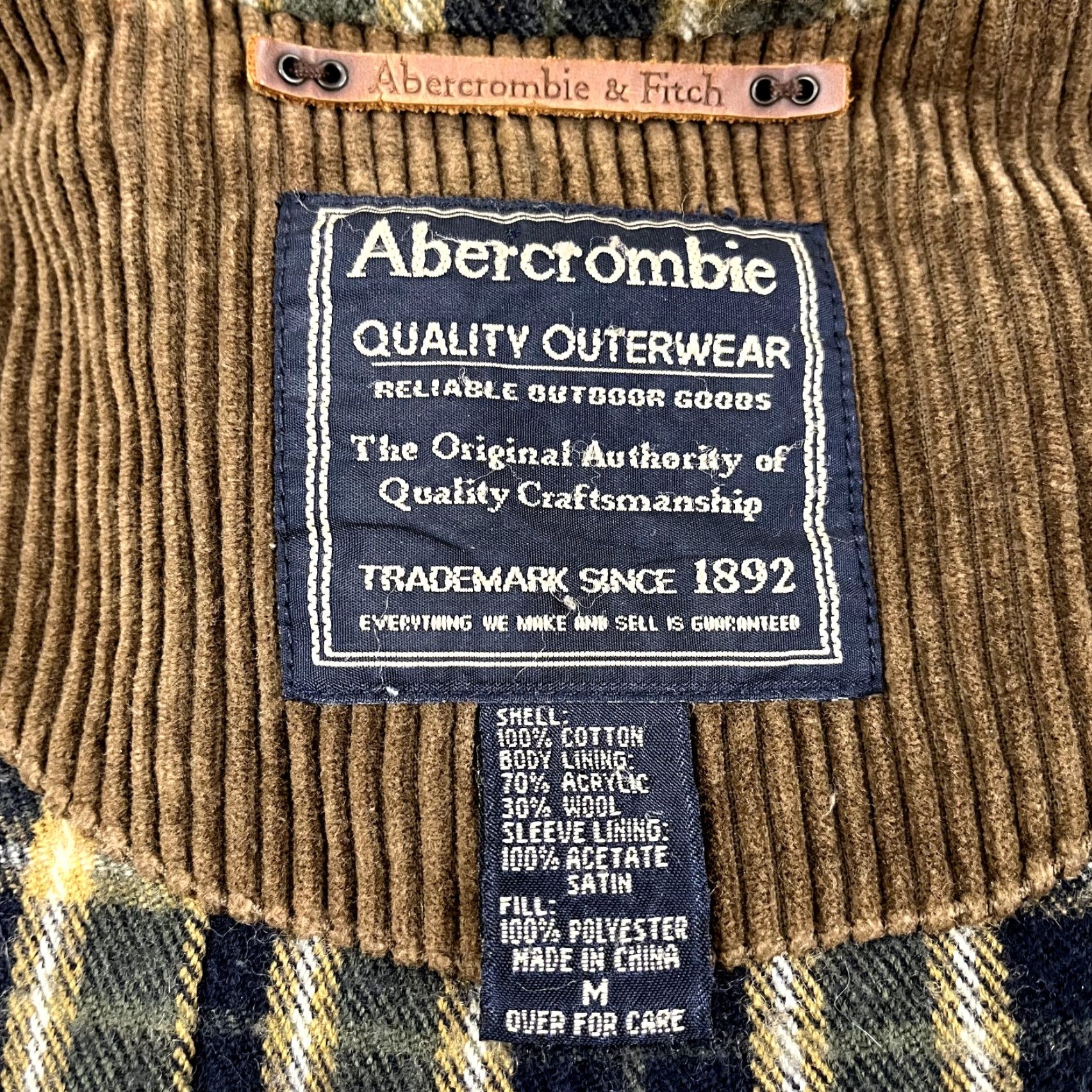 Abercrombie & Fitch VINTAGE Abercrombie & Fitch Corduroy Jacket Womens Medium Wool Lined Overcoat 90s Fall Winter Size M / US 6-8 / IT 42-44 - 2 Thumbnail