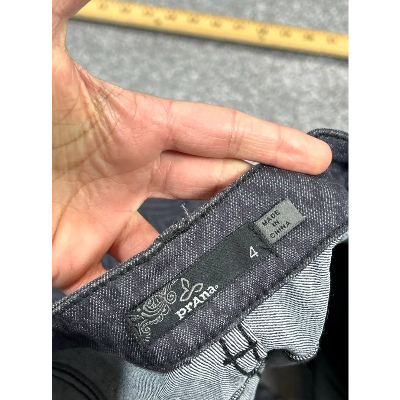 Prana prAna Kara Jeans Womens Jeans Gray 30x32 Denim Cotton Stretch Chevron Skinny 4 City Womens Size 27" / US 4 / IT 40 - 7 Thumbnail