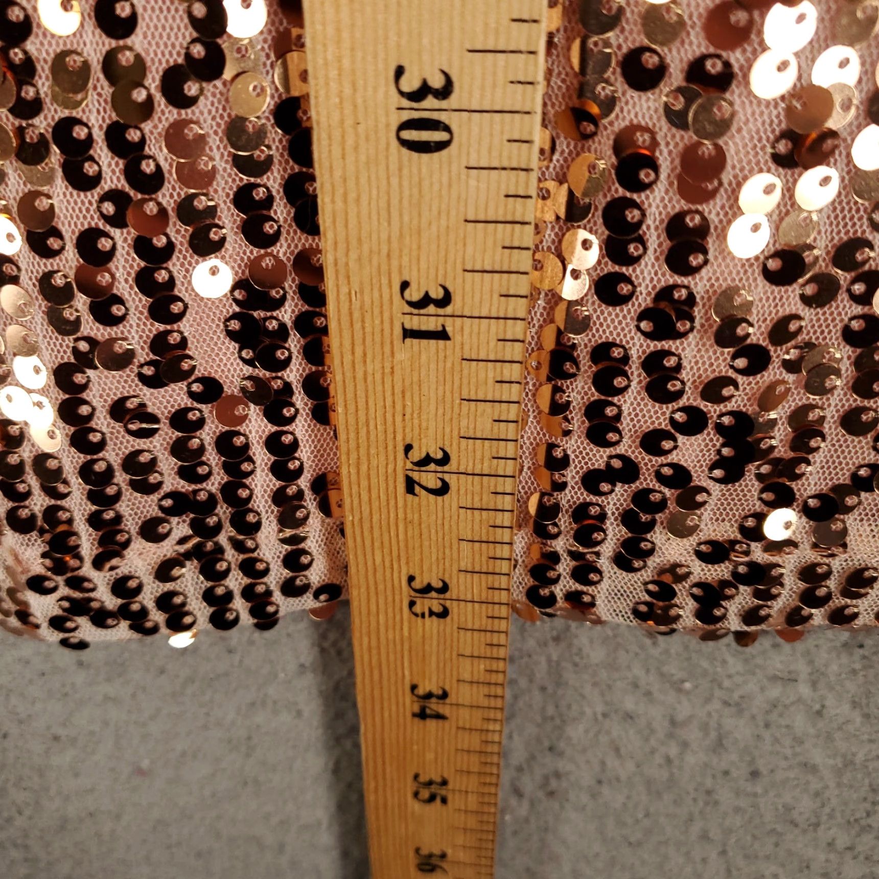 Vintage Vine & Love Sequin Mini Dress Womens Medium Gold Going Out Glam Party Evening Wear Size M / US 6-8 / IT 42-44 - 3 Thumbnail